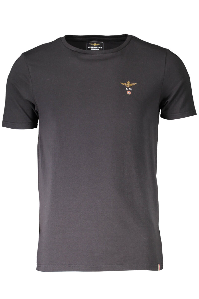AERONAUTICA MILITARE ČERNÉ MUŽSKÉ VNEŠKOVÉ TRIČKO