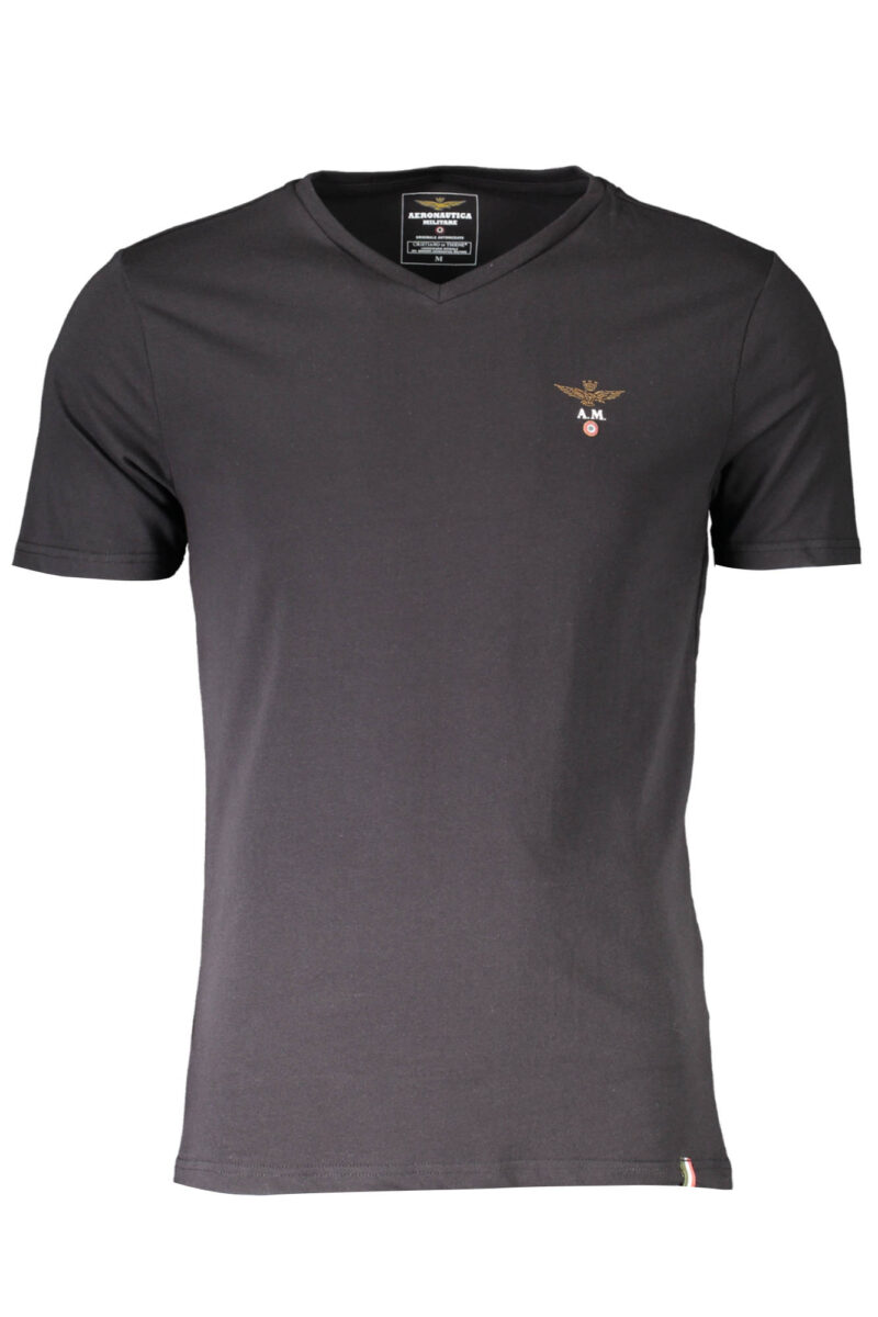 AERONAUTICA MILITARE ČERNÉ MUŽSKÉ TRIČKO