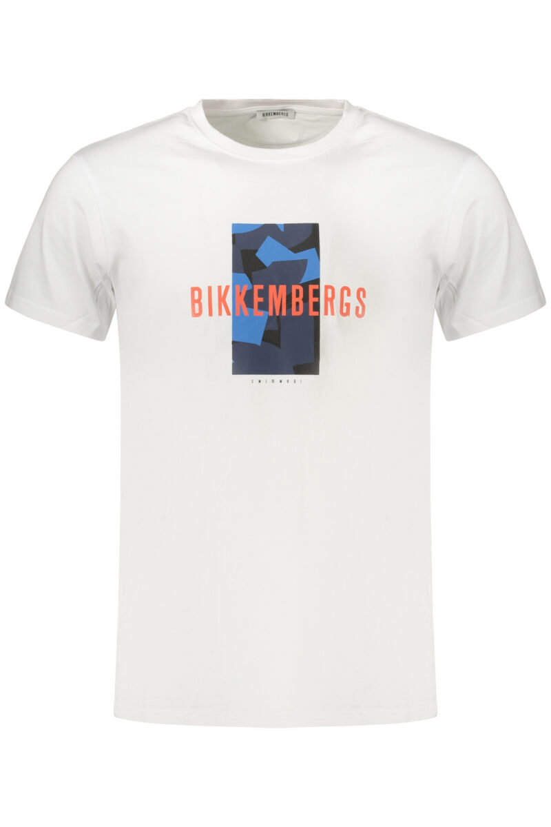 BIKKEMBERGS PÁNSKÉ TRIČKO S KRÁTKÝM RUKÁVEM BÍLÉ