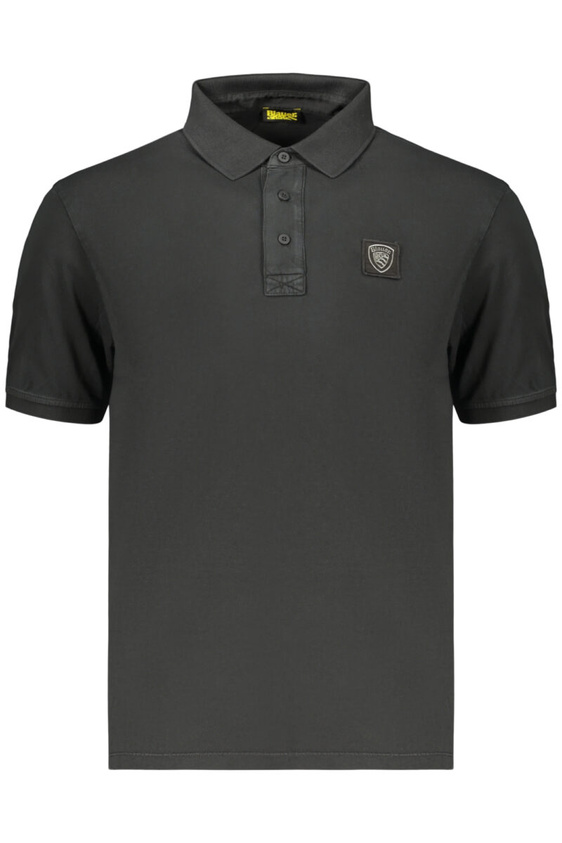 BLAUER APPAREL PÁNSKÁ TRIČKO S KRÁTKÝM RUKÁVEM A KOLEČKEM, ČERNÁ