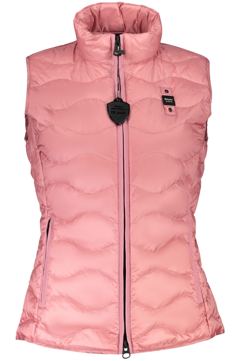 BLAUER APPAREL ženský bezrukávový kabát v růžové barvě