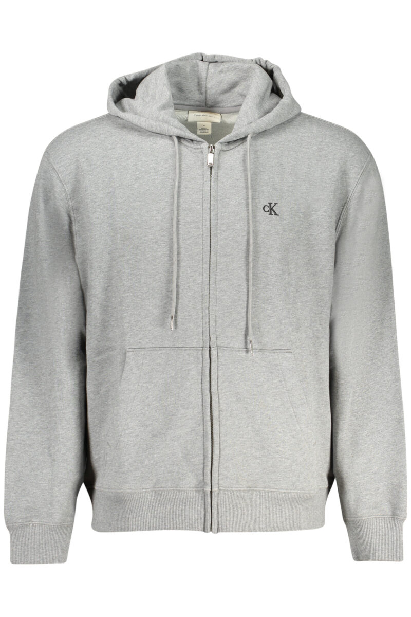 CALVIN KLEIN PÁNSKÁ MIKINA NA ZIP ŠEDÁ