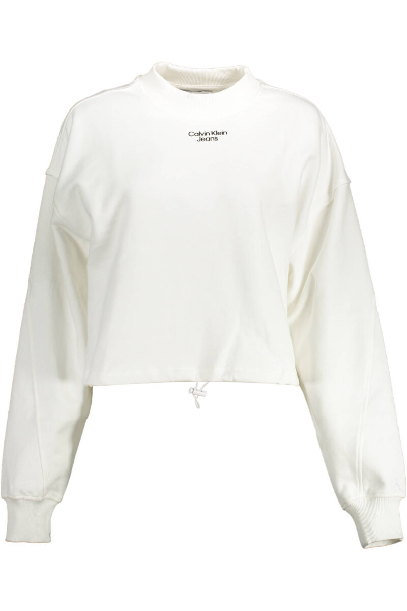 DÁMSKÁ MIKINA CALVIN KLEIN BEZ ZIPU BÍLÁ