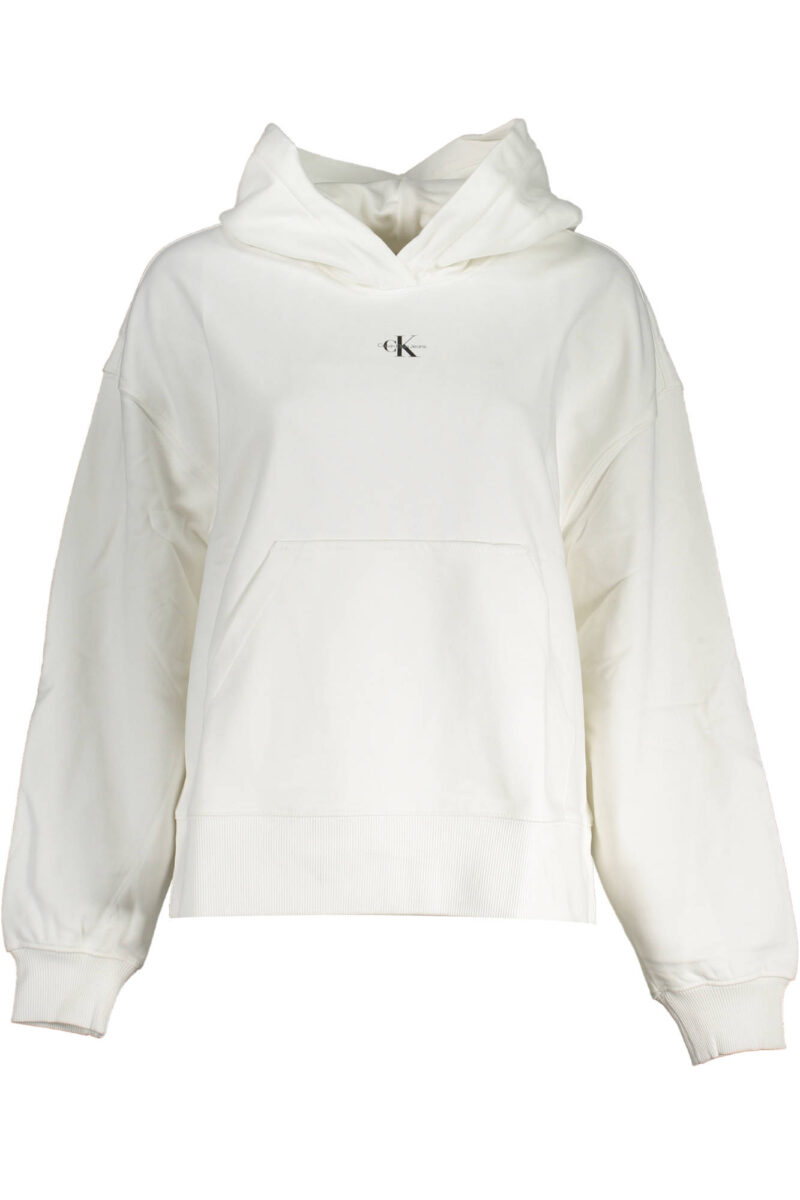 ŽENSKÁ MIKINA BEZ ZIPU CALVIN KLEIN BÍLÁ