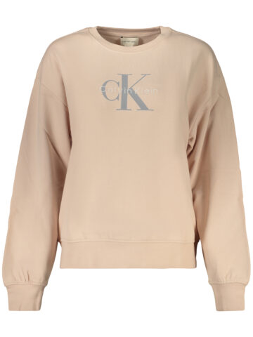 ŽENSKÁ RŮŽOVÁ MIKINA S KAPUCÍ A ZIPEM CALVIN KLEIN