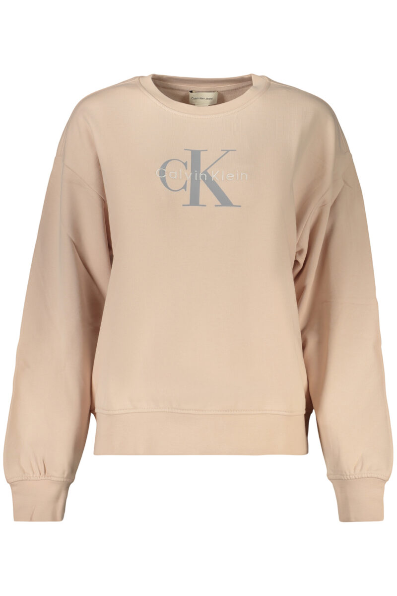 ŽENSKÁ RŮŽOVÁ MIKINA S KAPUCÍ A ZIPEM CALVIN KLEIN