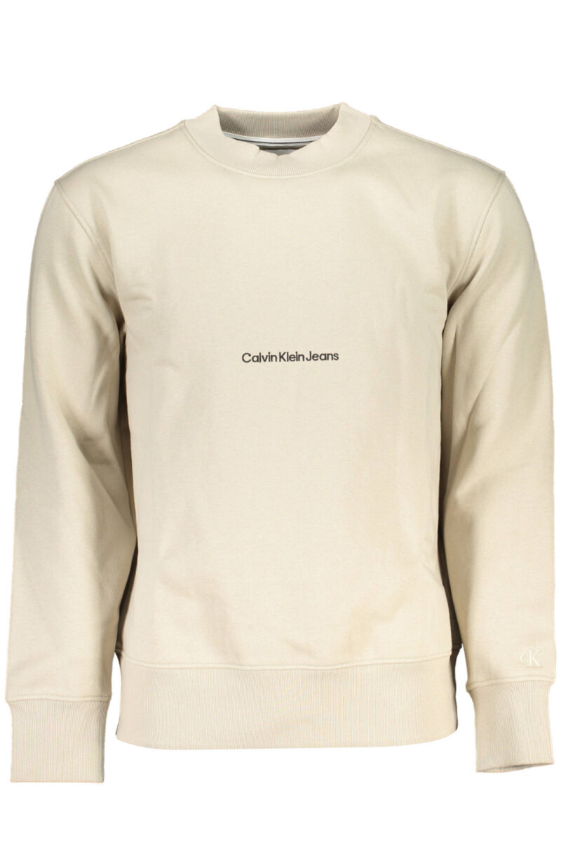 CALVIN KLEIN PÁNSKÁ MIKINA BEZ ZIPU BÉŽOVÁ