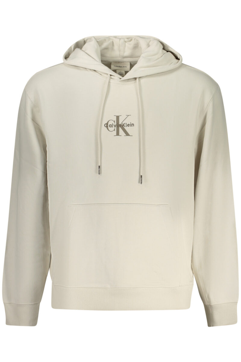 CALVIN KLEIN PÁNSKÁ MIKINA BEZ ZIPU BÉŽOVÁ