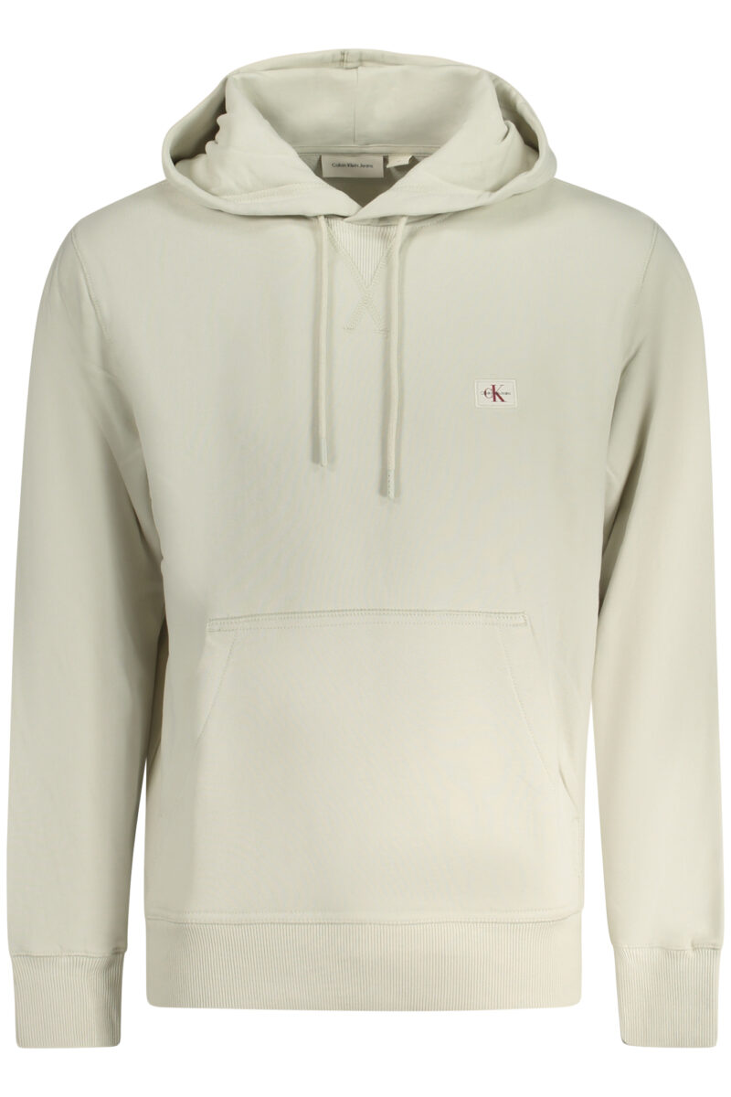 CALVIN KLEIN PÁNSKÁ MIKINA BEZ ZIPU BÉŽOVÁ