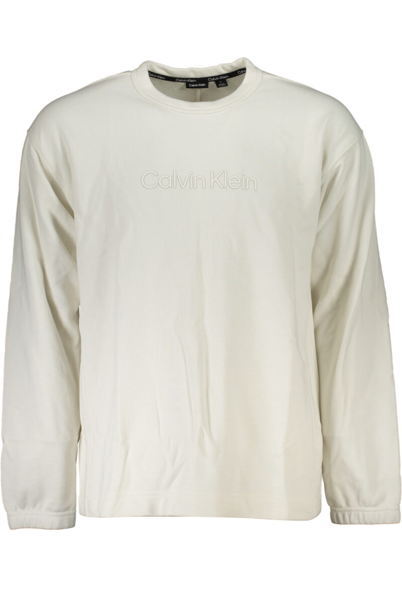 BÍLÁ MIKINA BEZ ZIPU PRO MUŽE CALVIN KLEIN