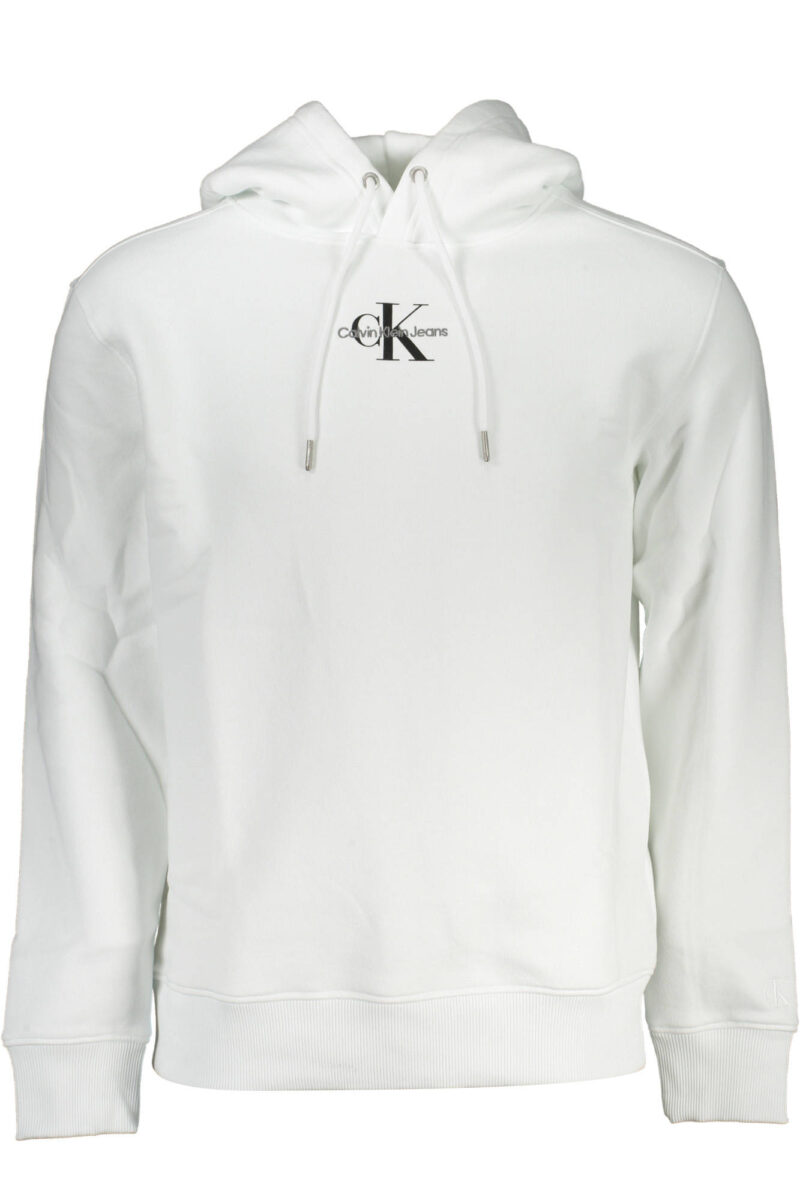 BÍLÁ MIKINA BEZ ZIPU PRO MUŽE CALVIN KLEIN