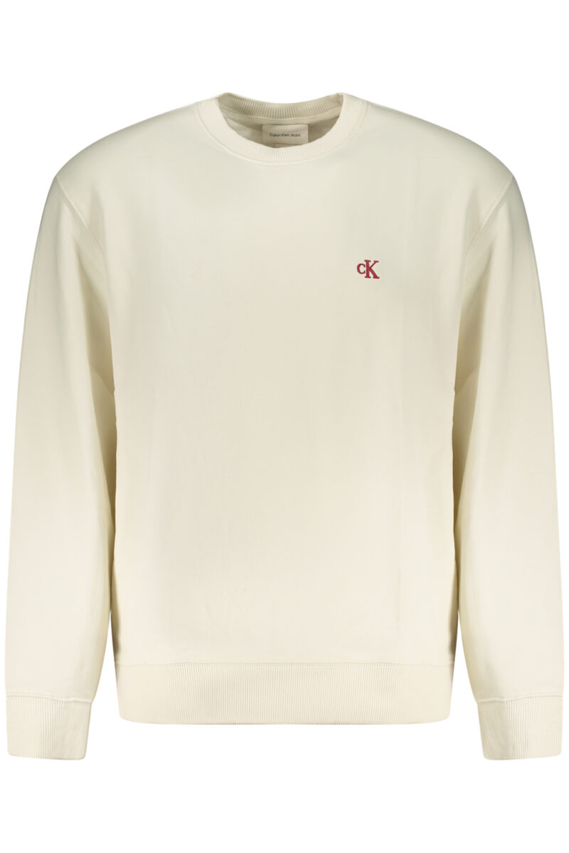 CALVIN KLEIN PÁNSKÁ MIKINA BEZ ZIPU BÍLÁ