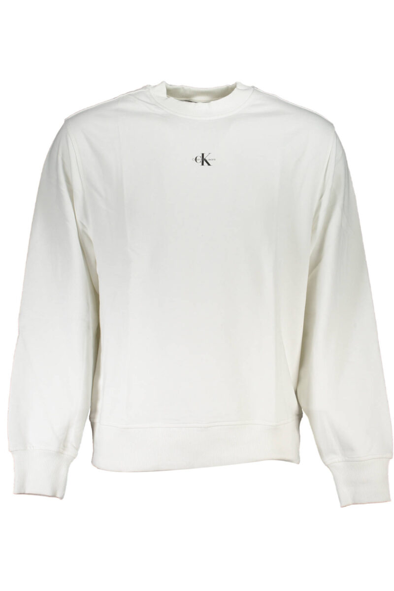 PÁNSKÁ MIKINA S KAPUCÍ A ZIPEM CALVIN KLEIN BÍLÁ
