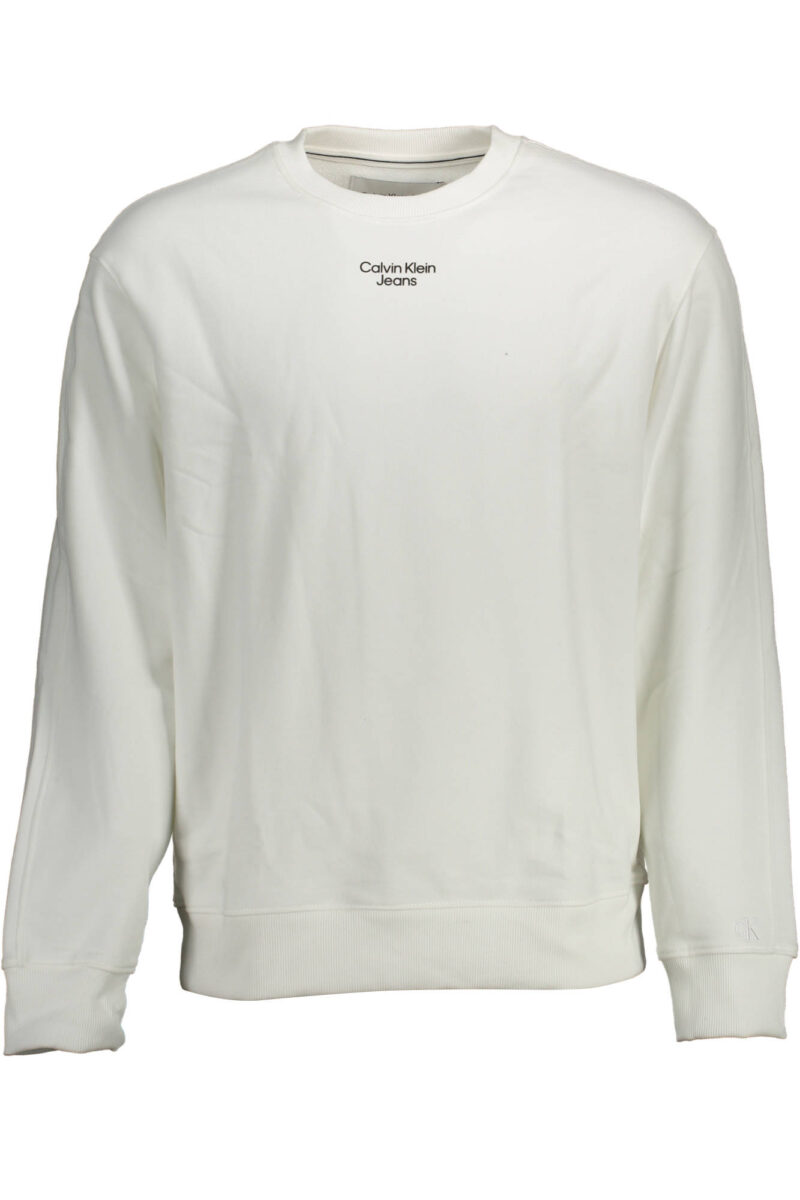 PÁNSKÁ MIKINA CALVIN KLEIN BEZ ZIPU BÍLÁ
