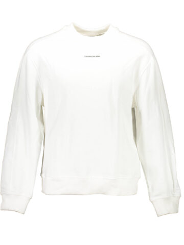 PÁNSKÁ BÍLÁ MIKINA BEZ ZIPU CALVIN KLEIN
