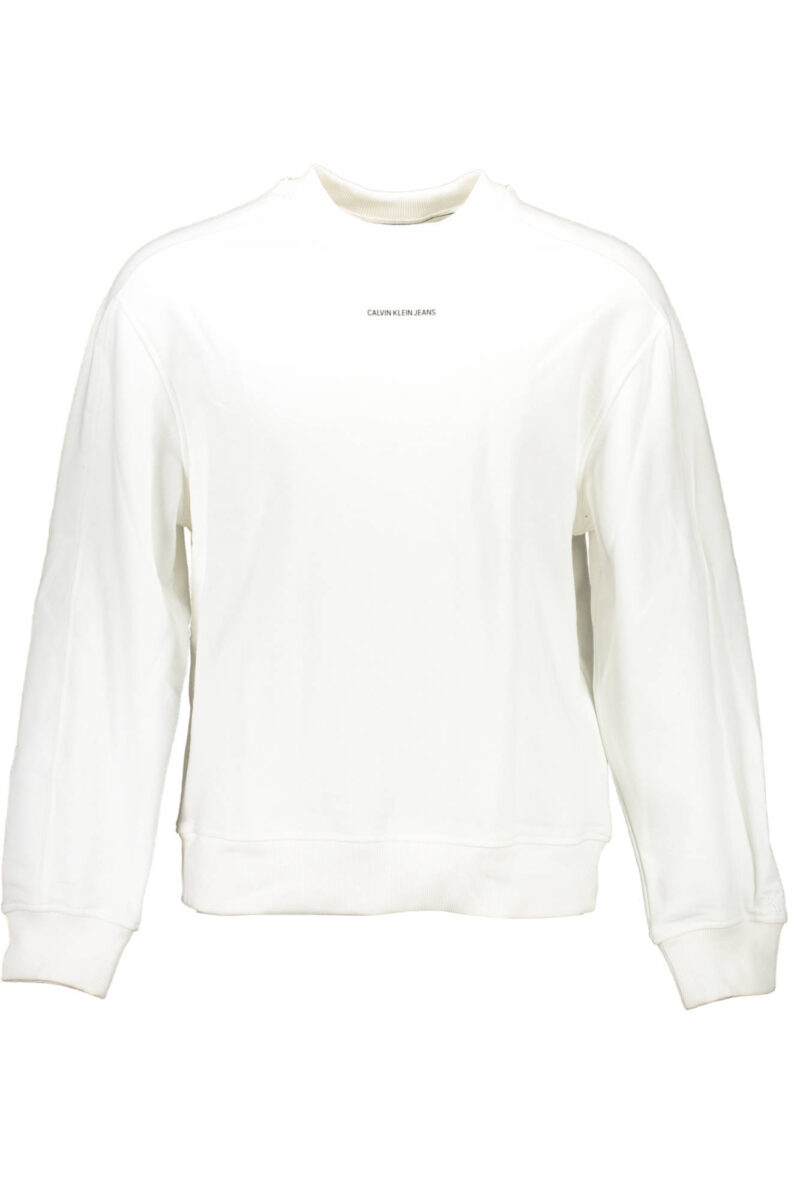 PÁNSKÁ BÍLÁ MIKINA BEZ ZIPU CALVIN KLEIN