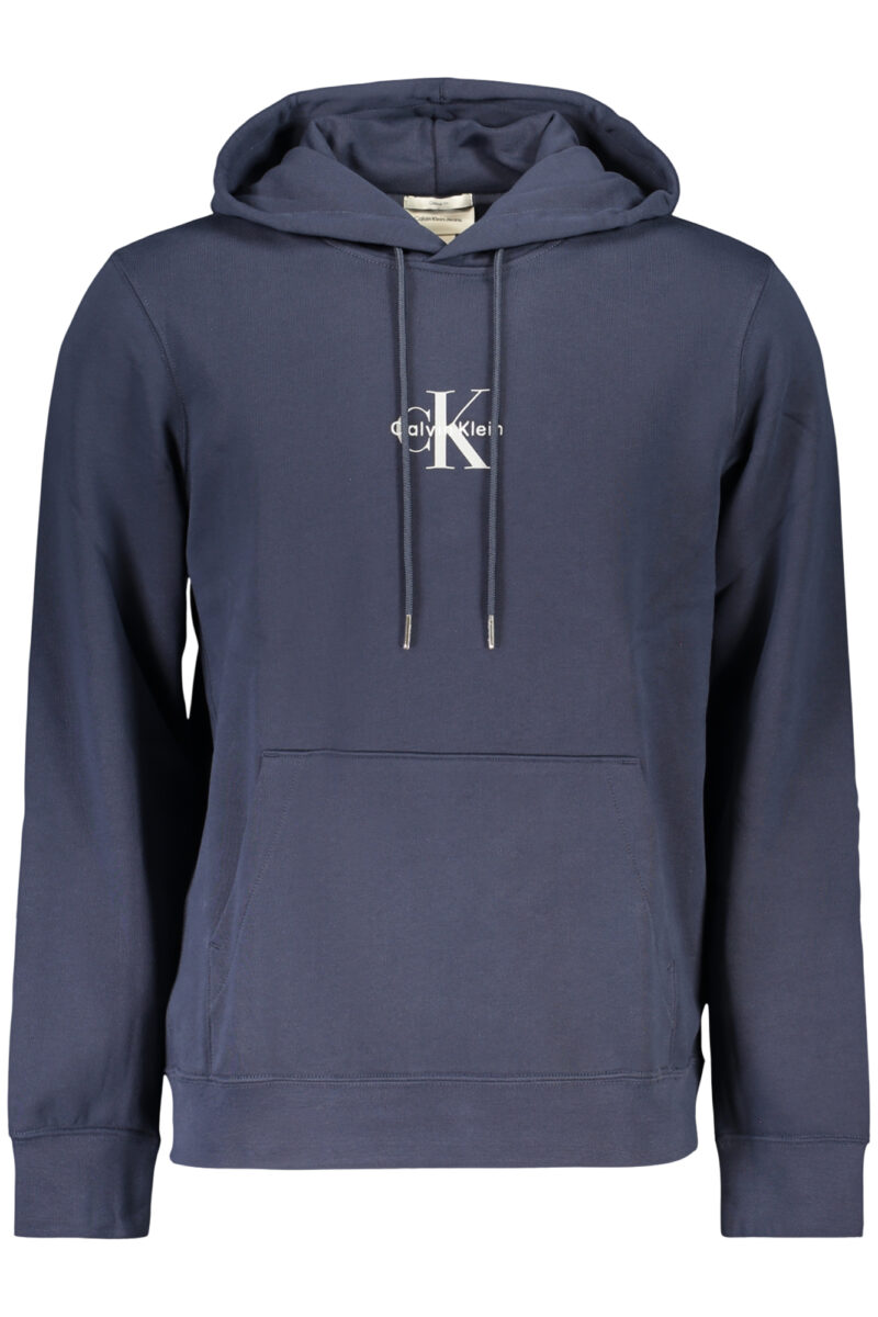 MODRÁ MIKINA S KAPUCÍ A ZIPEM PRO MUŽE OD ZNAČKY CALVIN KLEIN