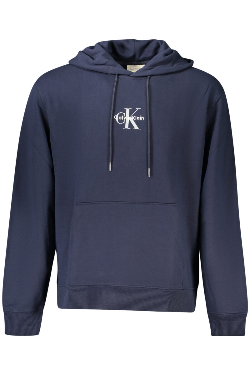 MODRÁ MIKINA S KAPUCÍ A ZIPEM PRO MUŽE OD ZNAČKY CALVIN KLEIN