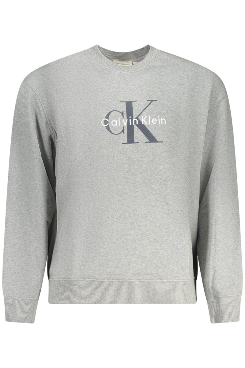CALVIN KLEIN PÁNSKÁ MIKINA BEZ ZIPU ŠEDÁ