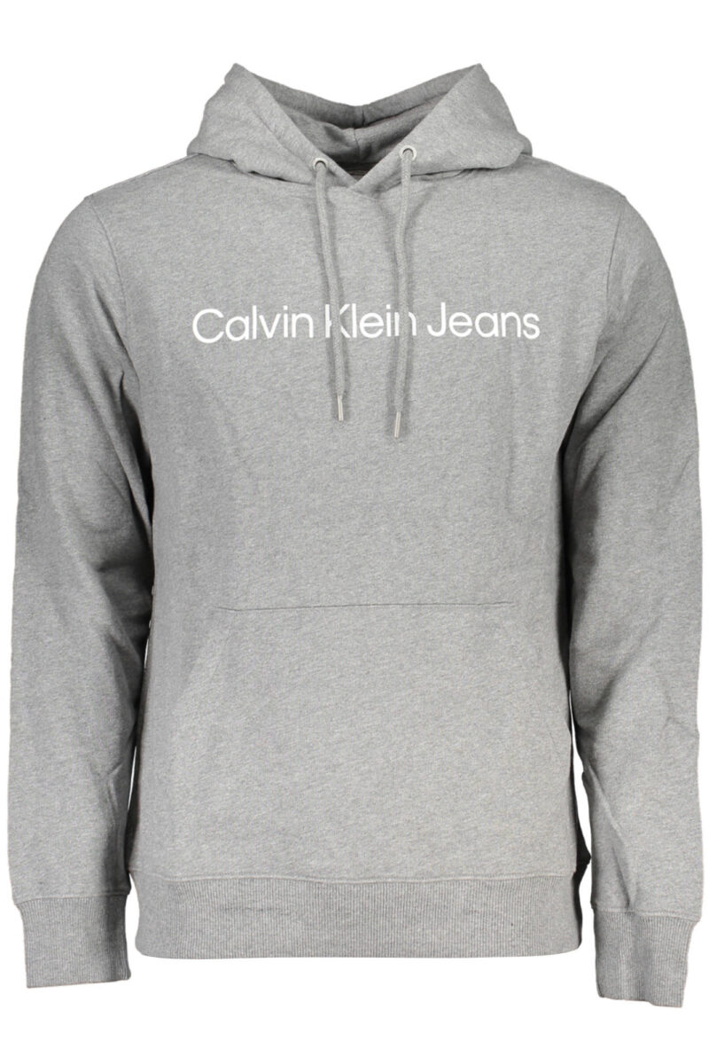 ŠEDÝ MIKINA BEZ ZIPU PRO MUŽE CALVIN KLEIN