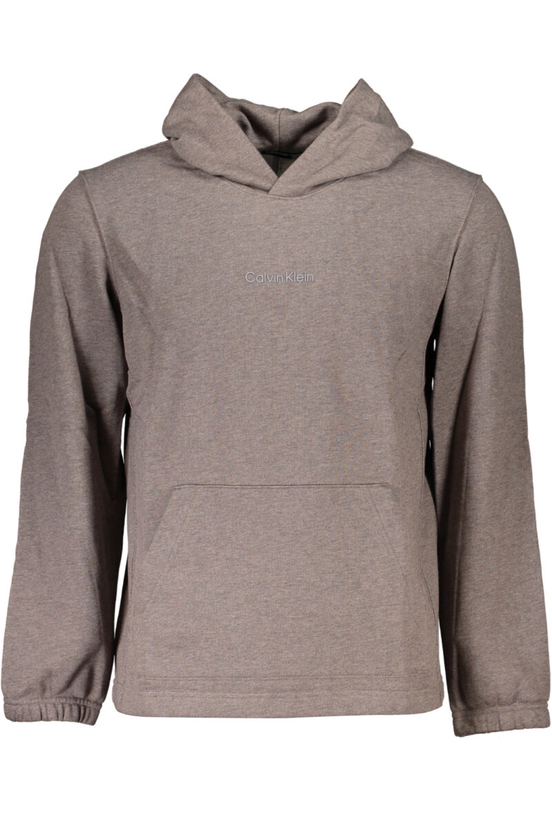 PÁNSKÁ HNĚDÁ MIKINA BEZ ZIPU CALVIN KLEIN