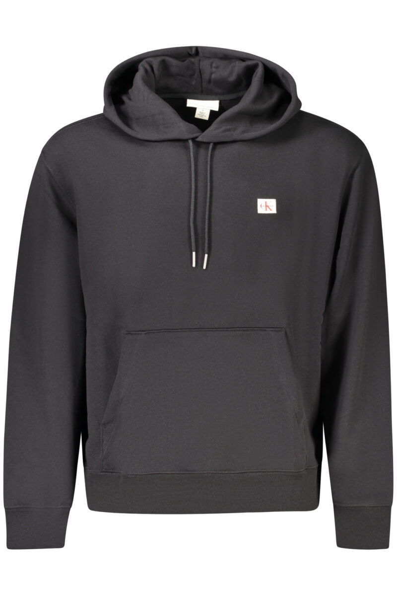 ČERNÁ MIKINA S KAPUCÍ A ZIPEM PRO MUŽE CALVIN KLEIN