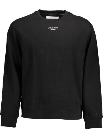 PÁNSKÁ MIKINA CALVIN KLEIN BEZ ZIPU ČERNÁ