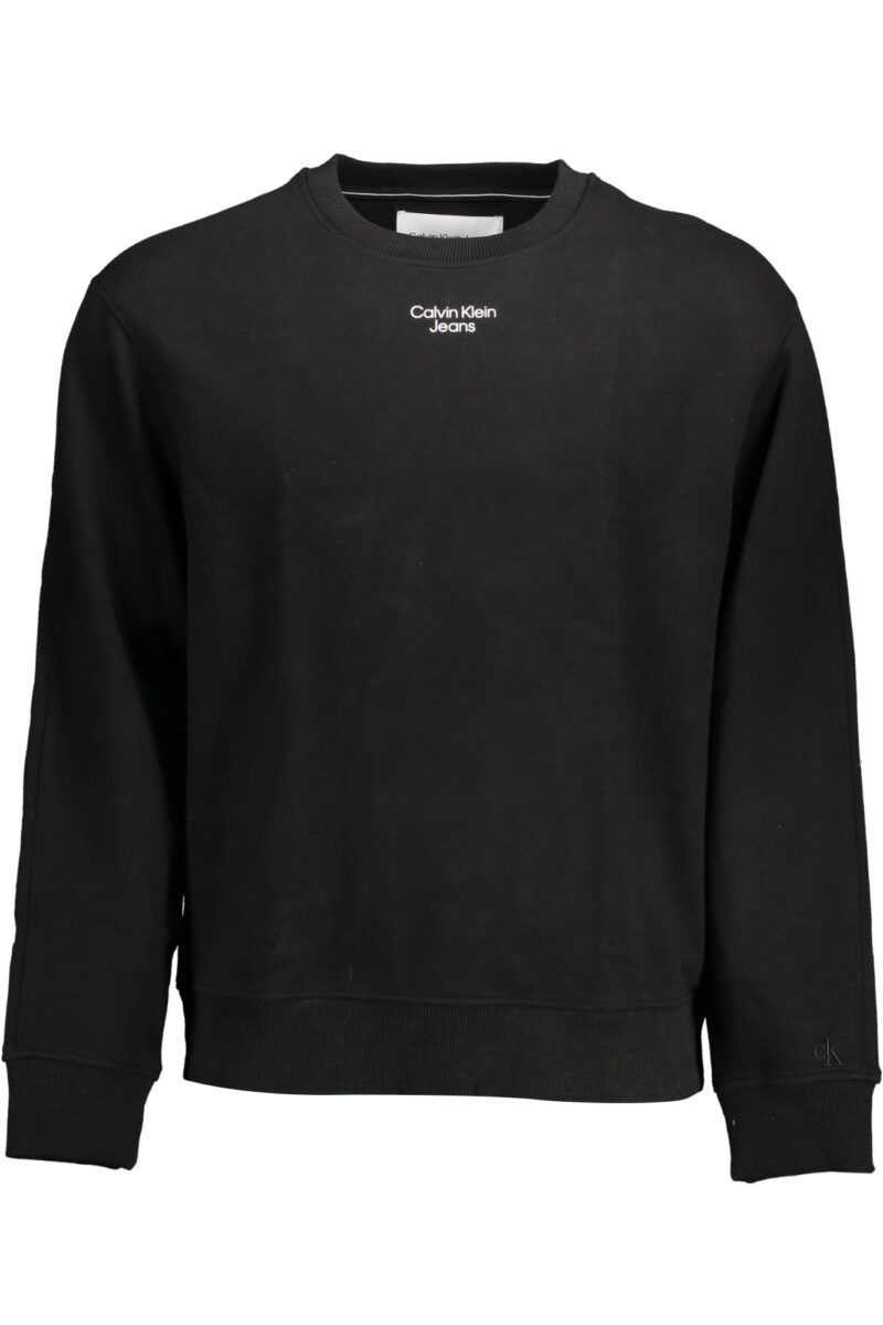 PÁNSKÁ MIKINA CALVIN KLEIN BEZ ZIPU ČERNÁ