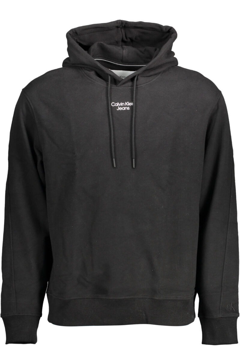 PÁNSKÁ MIKINA CALVIN KLEIN BEZ ZIPU ČERNÁ