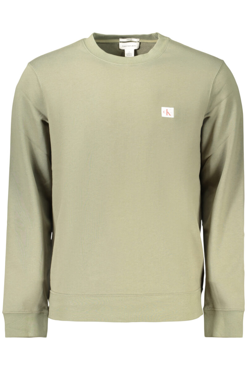 CALVIN KLEIN MUŽSKÁ FLEECE S COUVOREM, ZELENOU