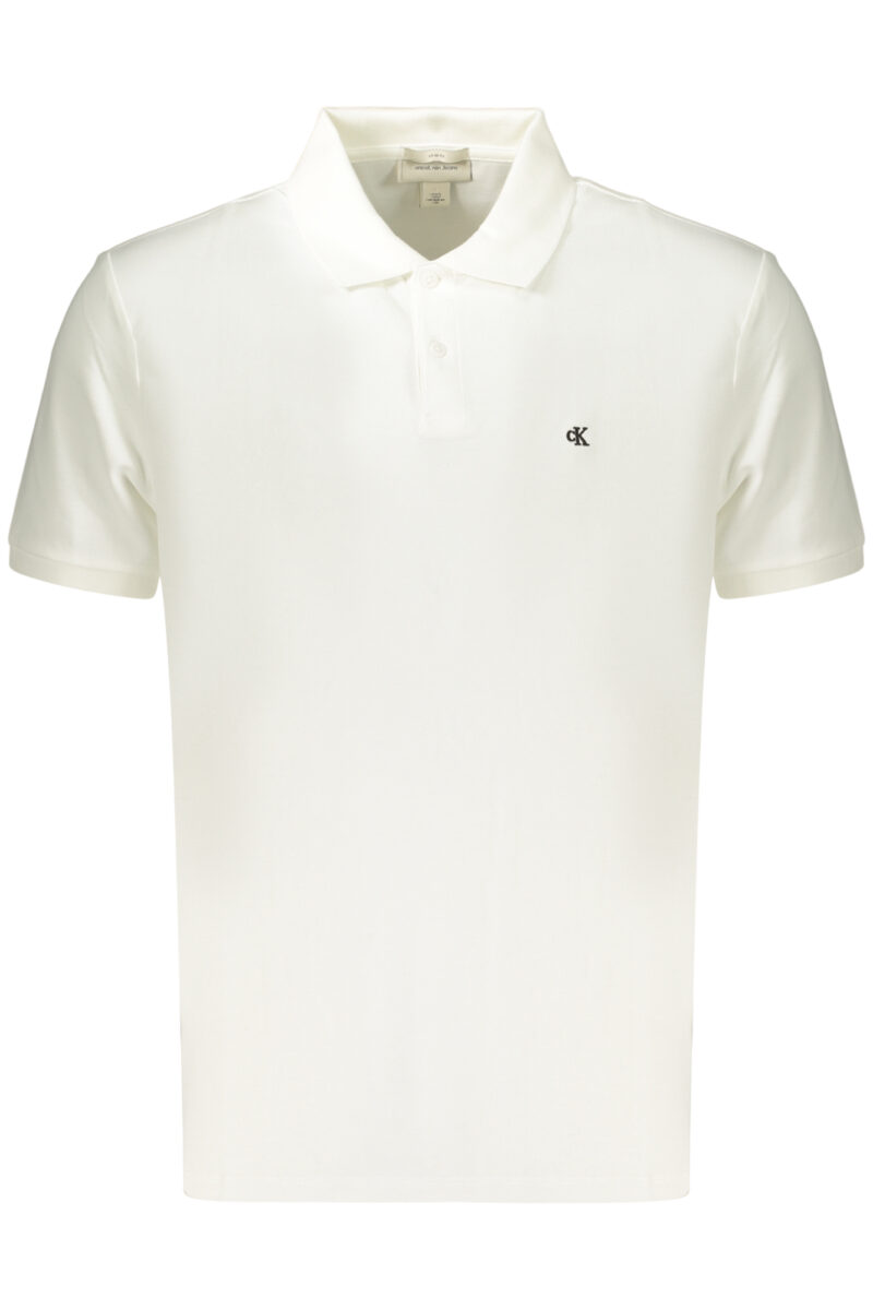 PÁNSKÁ POLO KOŠILE S KRÁTKÝM RUKÁVEM CALVIN KLEIN BÍLÁ