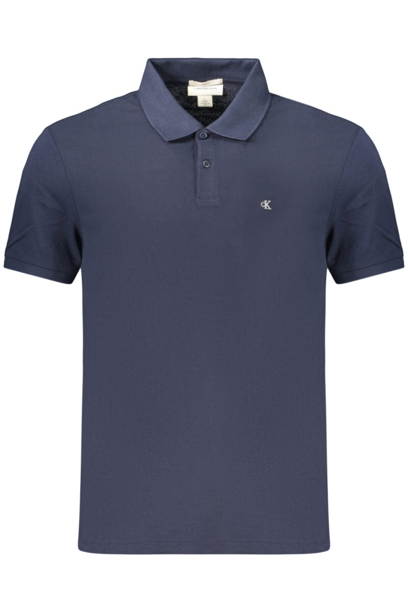 MUŽSKÁ POLO KOŠILE S KRÁTKÝM RUKÁVEM CALVIN KLEIN, MODRÁ