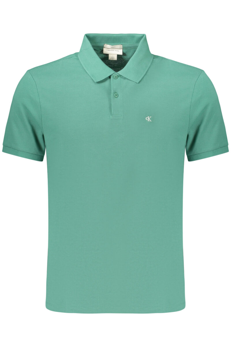 CALVIN KLEIN PÁNSKÁ POLOKOŠILE S KRÁTKÝM RUKÁVEM ZELENÁ