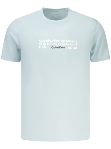 PÁNSKÉ TRIČKO S KRÁTKÝM RUKÁVEM CALVIN KLEIN, MODRÉ