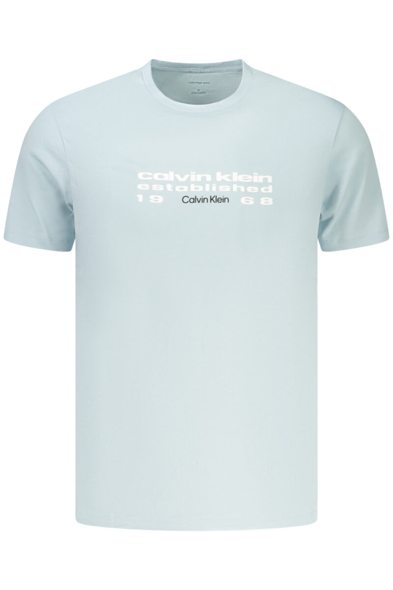 PÁNSKÉ TRIČKO S KRÁTKÝM RUKÁVEM CALVIN KLEIN, MODRÉ