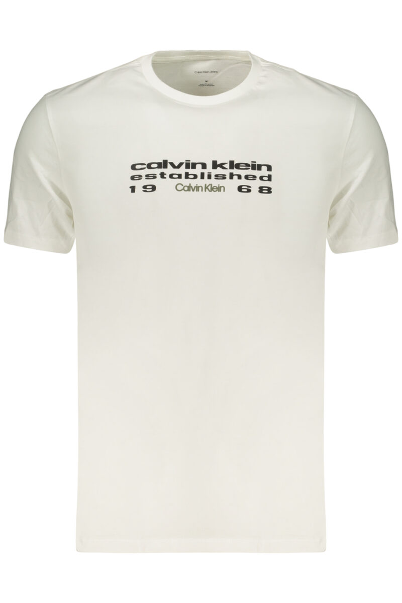 CALVIN KLEIN PÁNSKÉ TRIČKO S KRÁTKÝM RUKÁVEM BÍLÉ