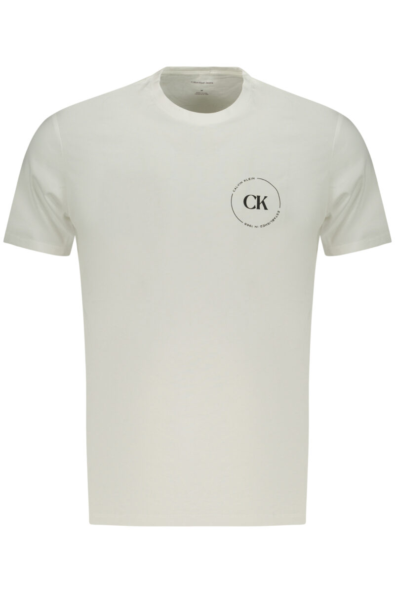 PÁNSKÉ TRIČKO S KRÁTKÝM RUKÁVEM CALVIN KLEIN BÍLÁ