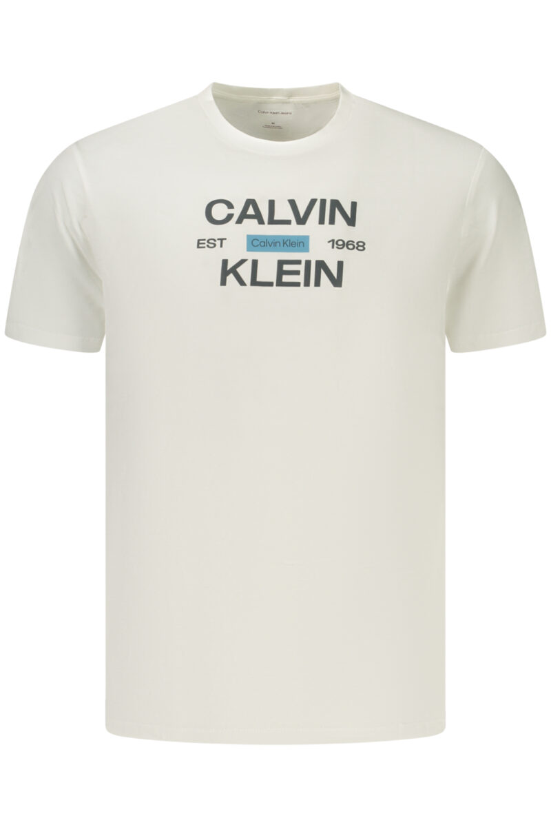 CALVIN KLEIN PÁNSKÉ TRIČKO S KRÁTKÝM RUKÁVEM BÍLÉ