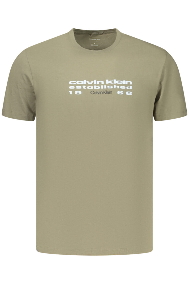 PÁNSKÉ TRIČKO S KRÁTKÝM RUKÁVEM CALVIN KLEIN ZELENÉ