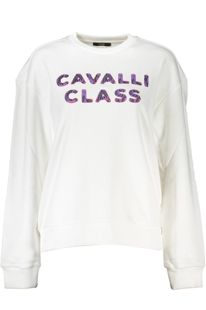 CAVALLI CLASS DÁMSKÁ MIKINA BEZ ZIPU BÍLÁ