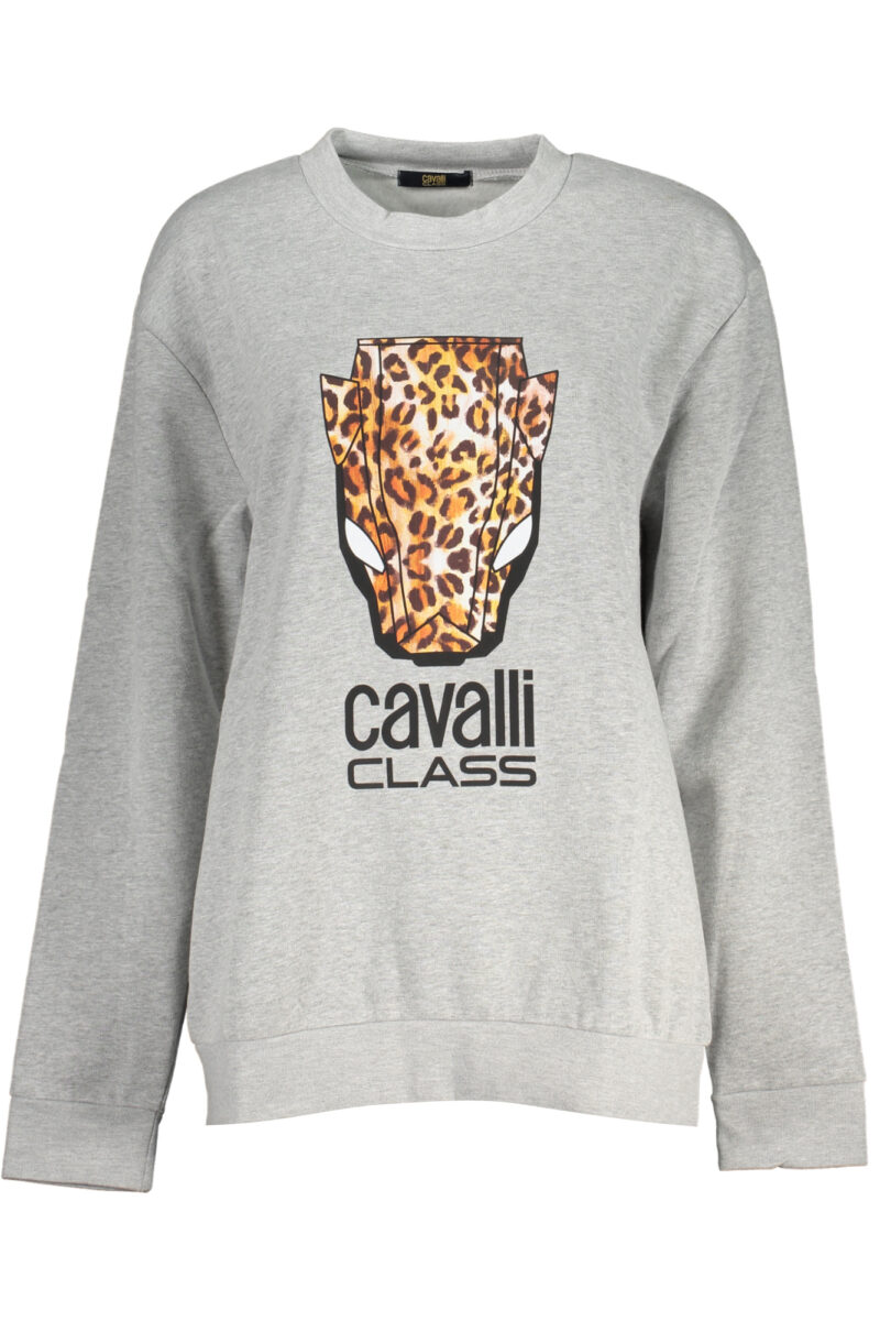CAVALLI CLASS DÁMSKÁ MIKINA BEZ ZIPU ŠEDÁ