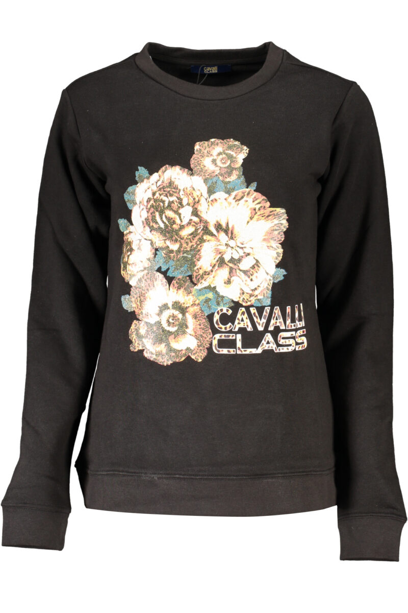 CAVALLI CLASS DÁMSKÁ MIKINA BEZ ZIPU ČERNÁ
