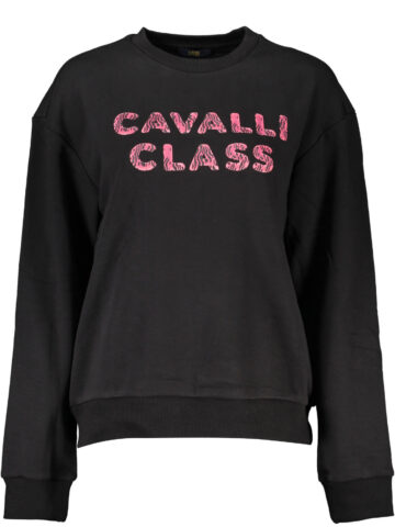 CAVALLI CLASS DÁMSKÁ MIKINA BEZ ZIPU ČERNÁ