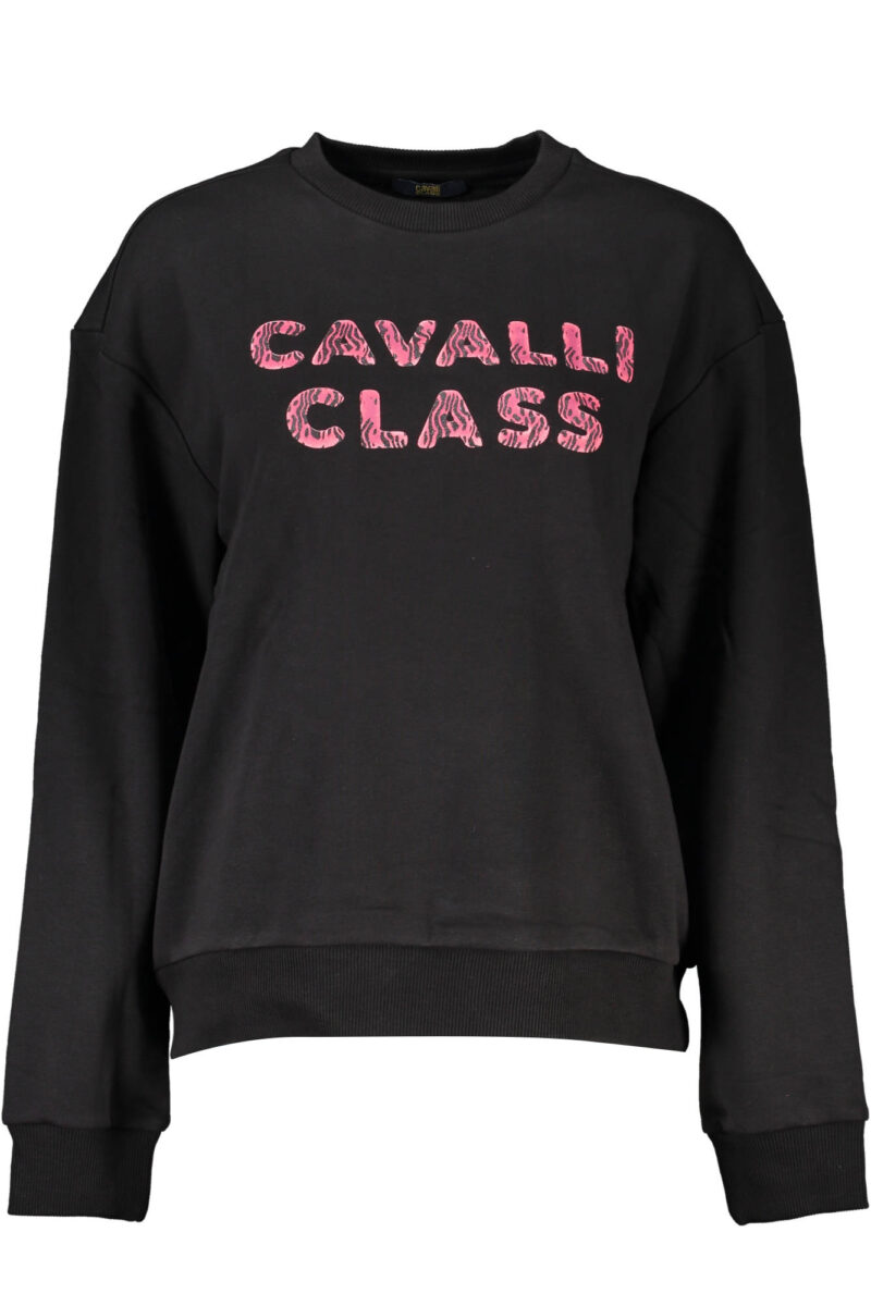 CAVALLI CLASS DÁMSKÁ MIKINA BEZ ZIPU ČERNÁ