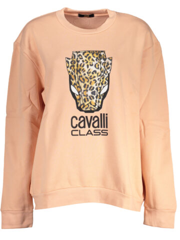 RŮŽOVÝ MIKINA BEZ ZIPU PRO ŽENY CAVALLI CLASS