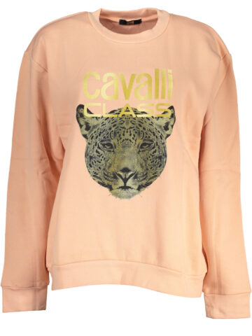 RŮŽOVÝ MIKINA BEZ ZIPU PRO ŽENY CAVALLI CLASS