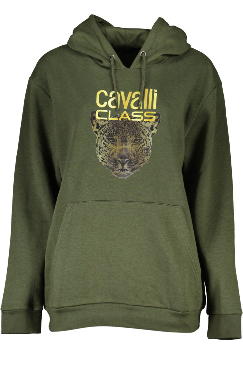 CAVALLI CLASS DÁMSKÁ MIKINA BEZ ZIPU ZELENÁ