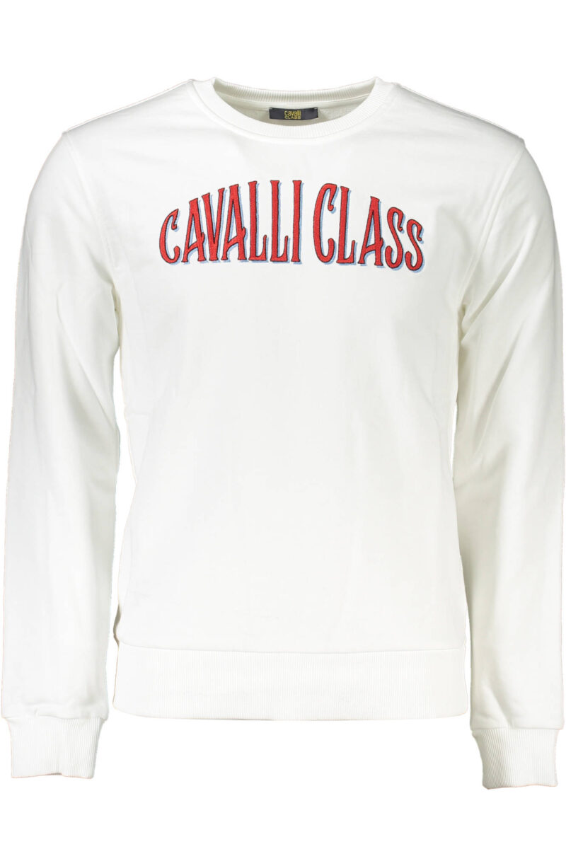CAVALLI CLASS PÁNSKÁ MIKINA BEZ ZIPU BÍLÁ
