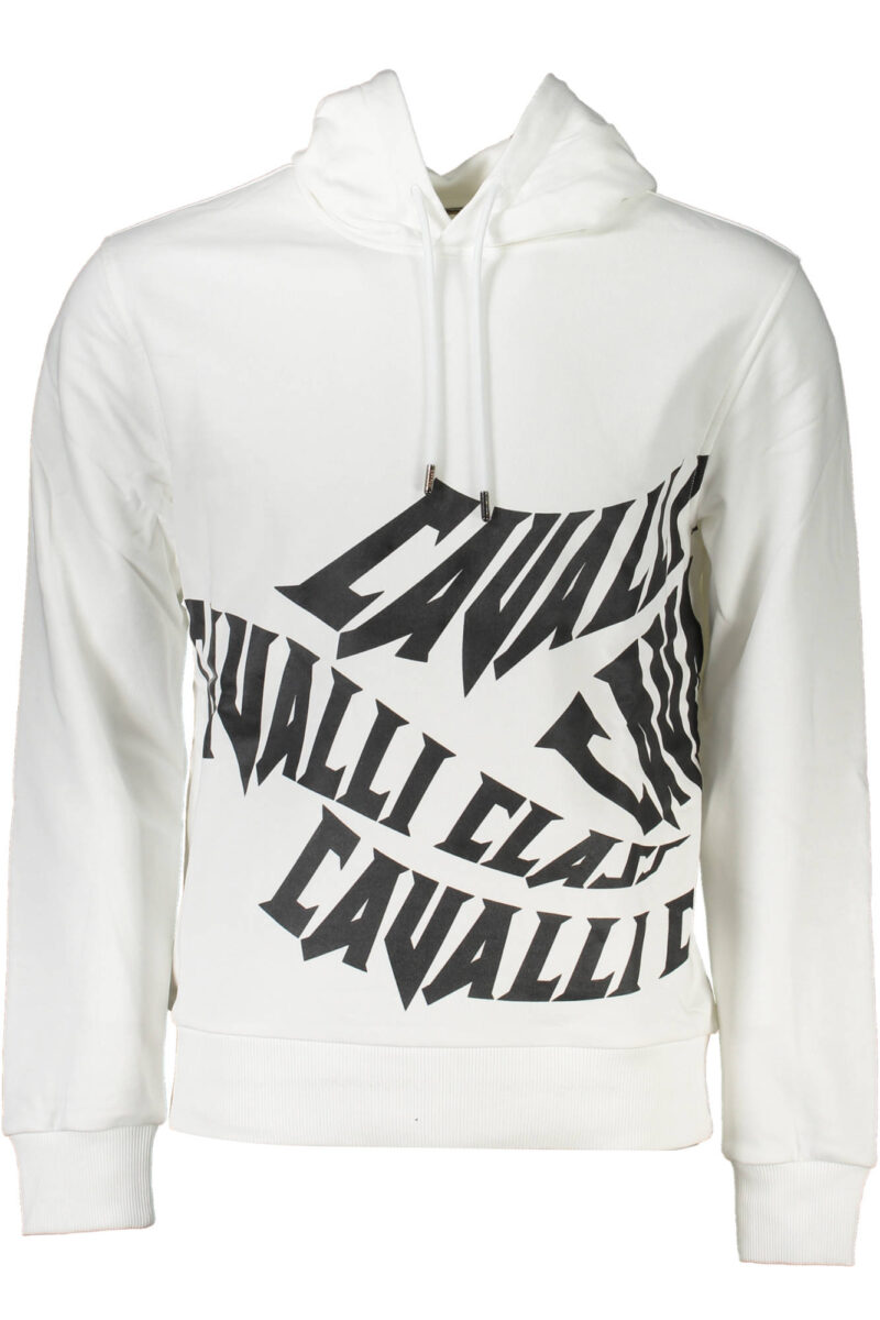 CAVALLI CLASS PÁNSKÝ SVETR BEZ ZIP BÍLÝ