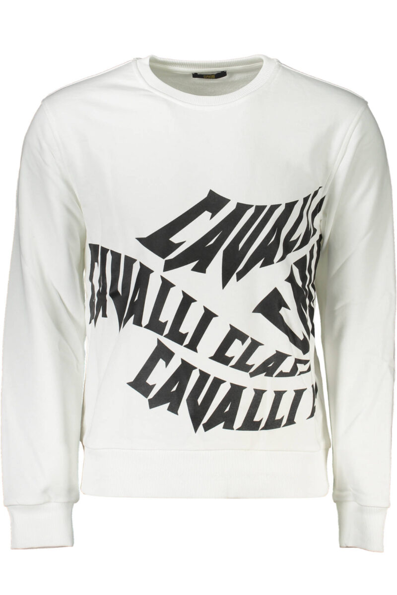 CAVALLI CLASS SWEATSHIRT WITHOUT ZIP MEN BÍLÝ